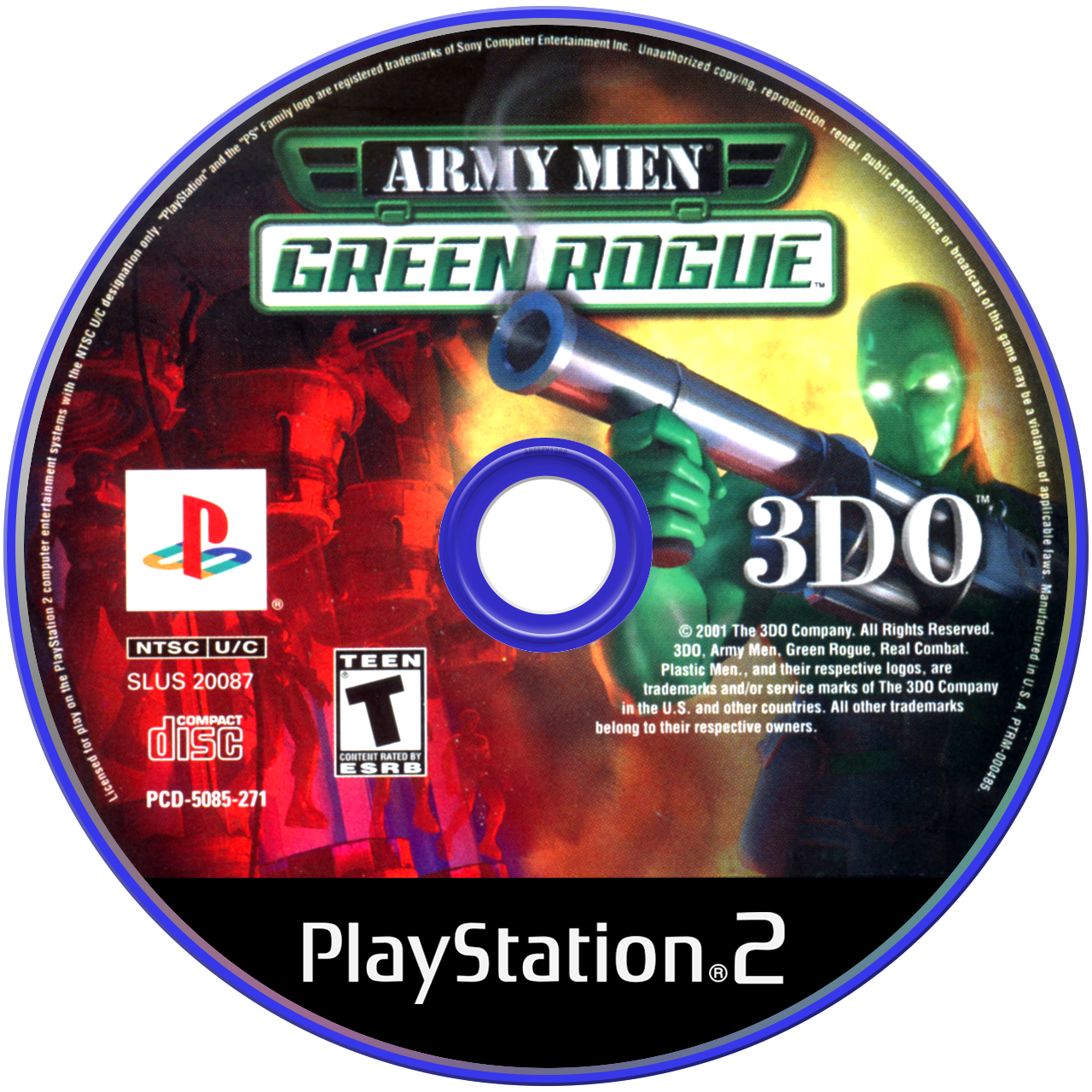 Army Men Green Rogue media 4 for Playstation 2